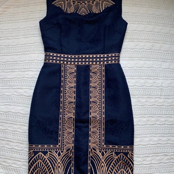Navy Women Embroidered Mini Dress  (NWT) - Picture 10 of 16
